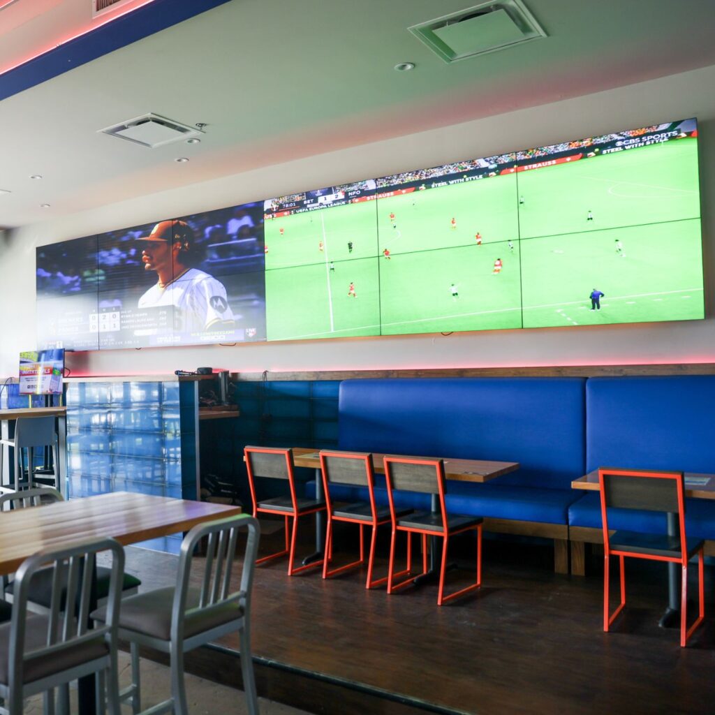 Large Indoor TV Wall for Private Events at The Decoy HTX