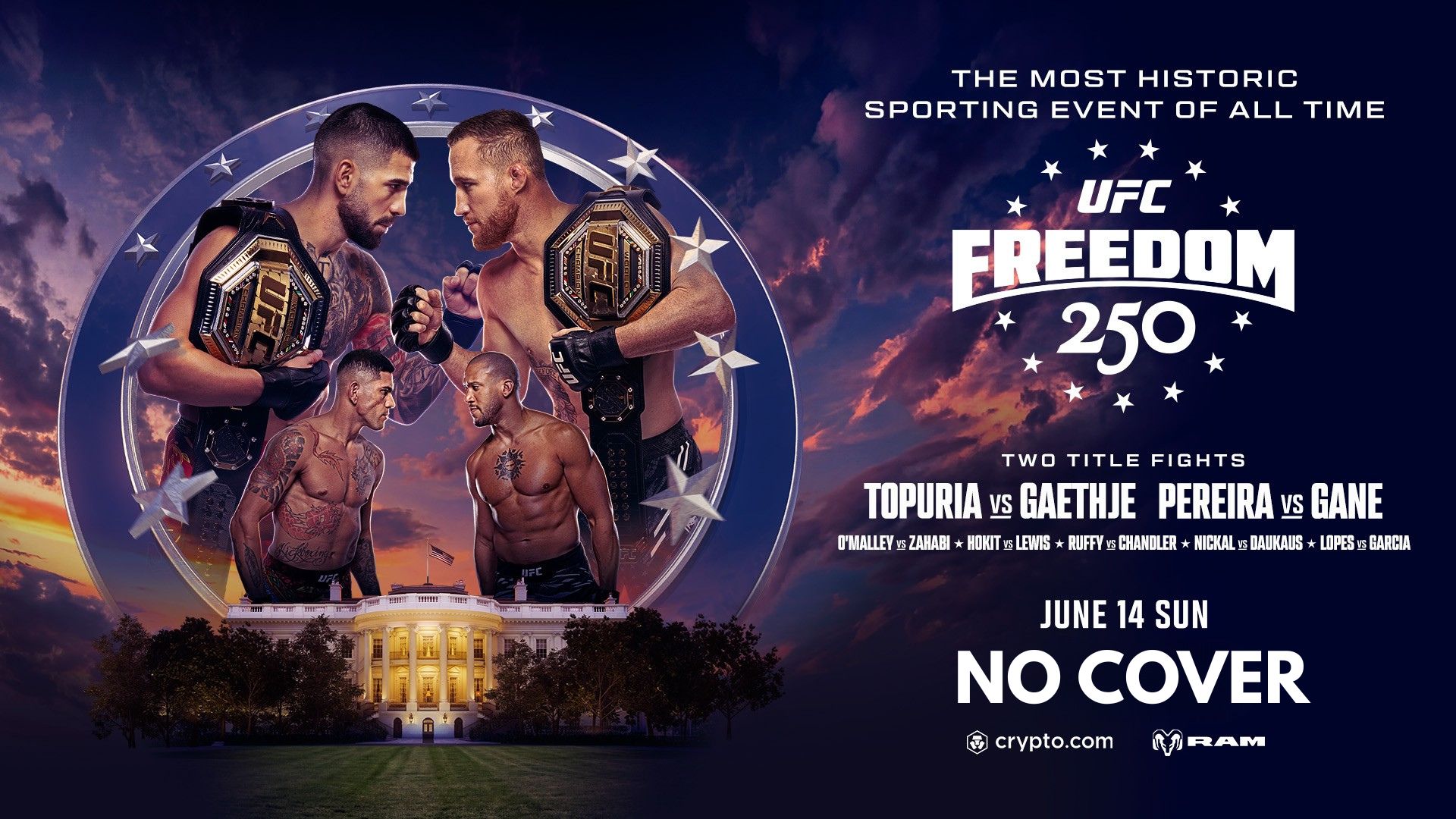UFC Freedom 250 at the White House with full audio at The Decoy HTX