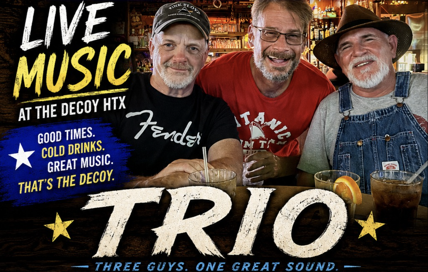 Trio Band at The Decoy May 15th and 16th