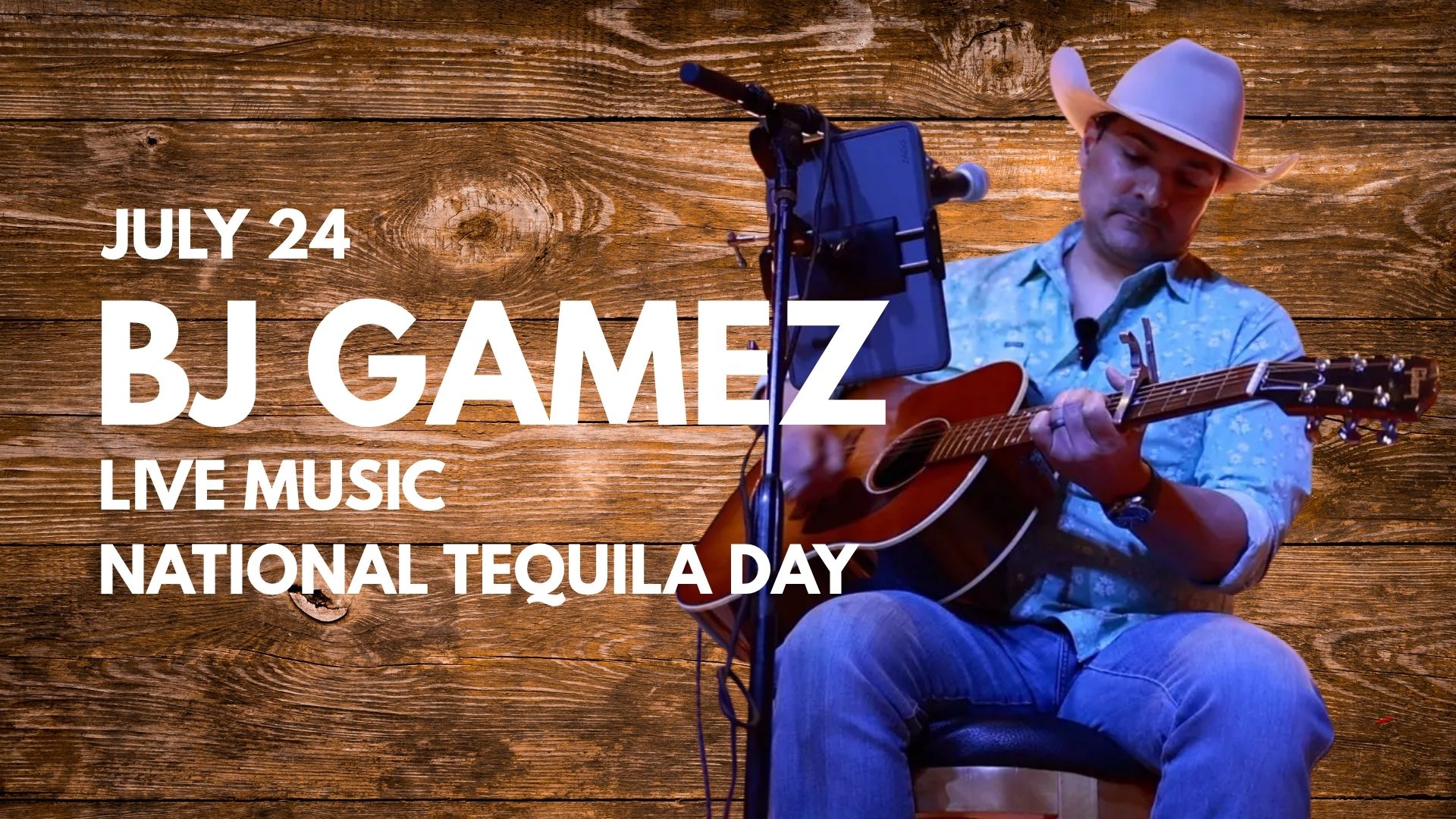BJ GAMEZ JULY 24TH AT THE DECOY HTX ON NATIONAL TEQUILA DAY