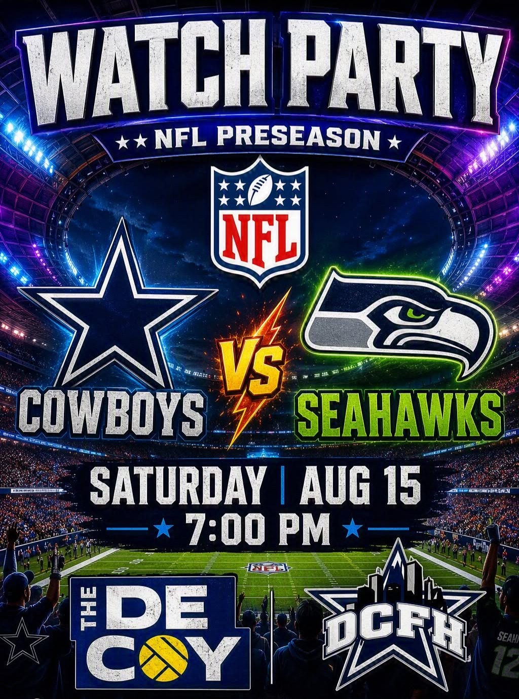 Cowboys vs Seahawks Watch Party at The Decoy