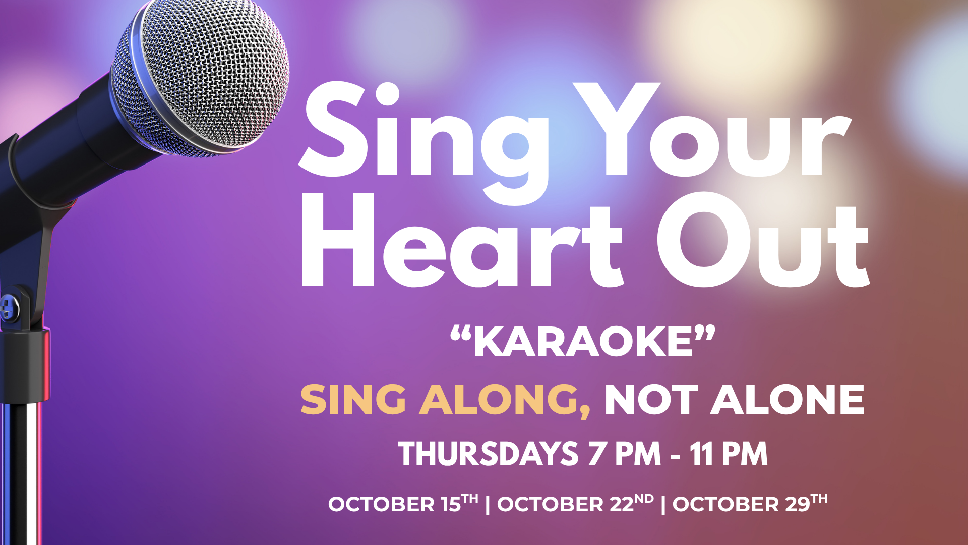 Sing Your Heart Out: “Karaoke” Sing Along, Not Alone